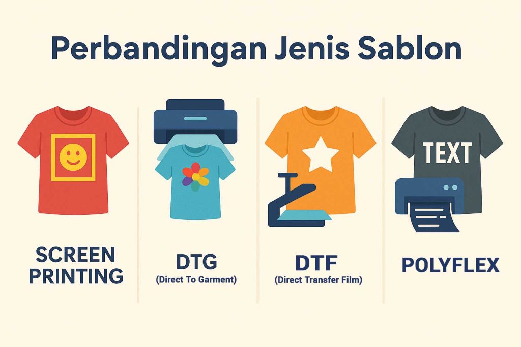 Macam dan jenis sablon kaos